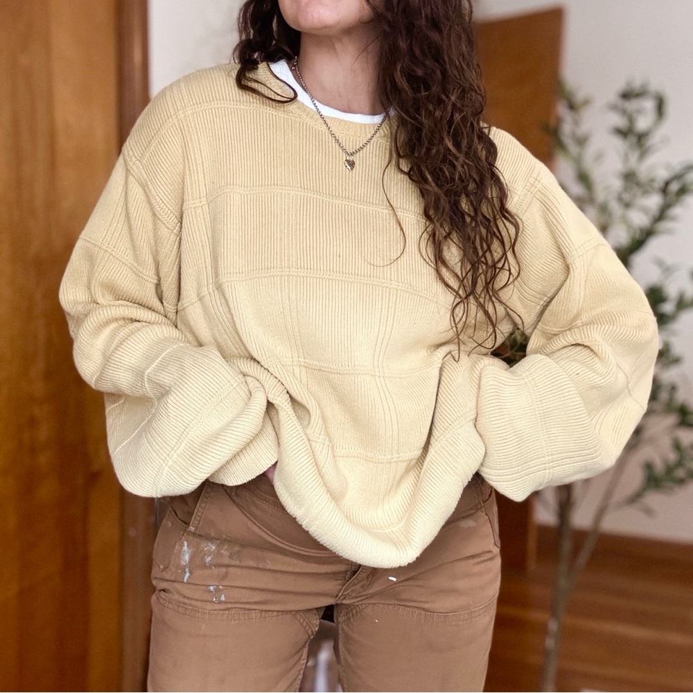 Cozy Buttery Yellow Vintage Sweater